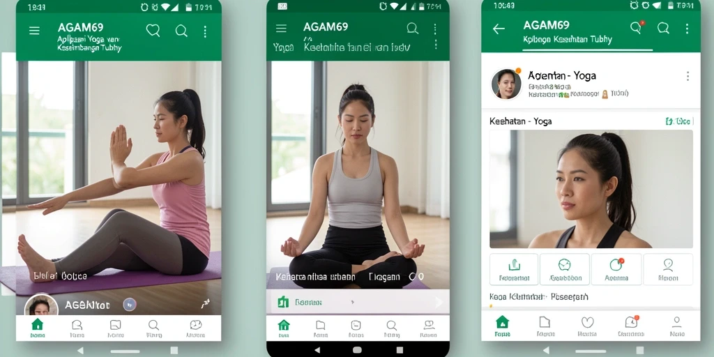 Antarmuka AGAM69 menunjukkan berbagai fitur Yoga yang sederhana dan menarik.