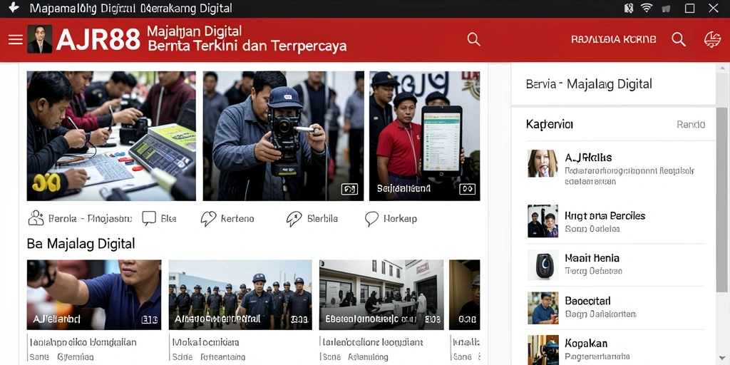 Antarmuka aplikasi AJR88 yang menarik dan mudah digunakan.