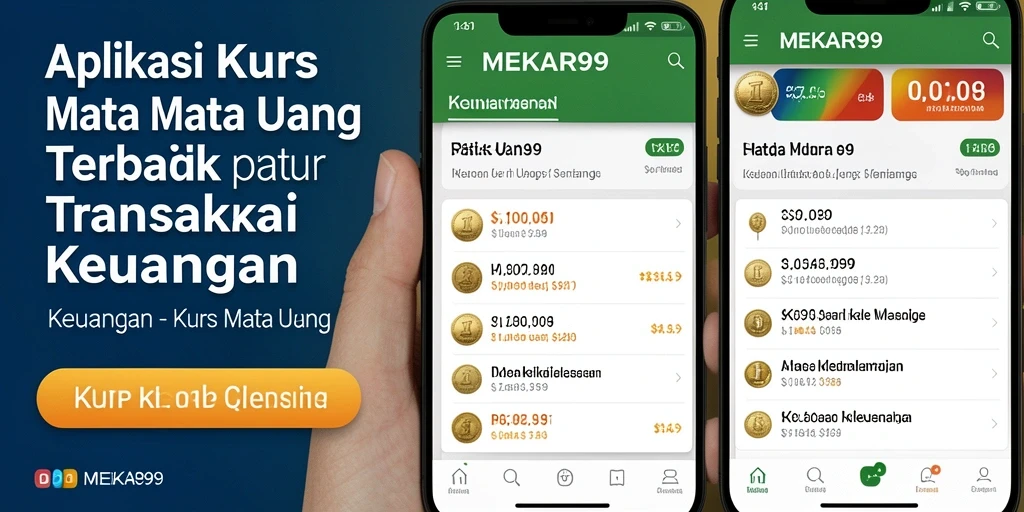 Tampilan antarmuka MEKAR99 menampilkan informasi kurs mata uang yang jelas.