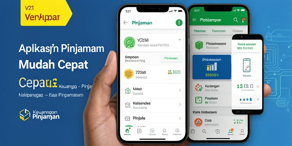 Antarmuka aplikasi V21 yang sederhana dan mudah digunakan untuk pinjaman.