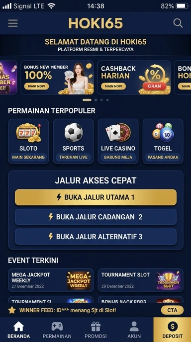 Tampilan link alternatif hoki65